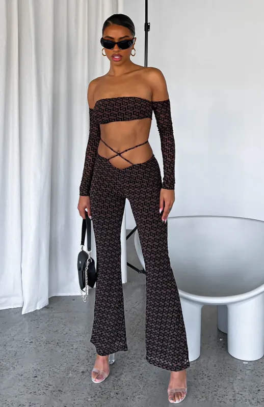 Can't Let Go Pants Chocolate sold by White Fox Boutique