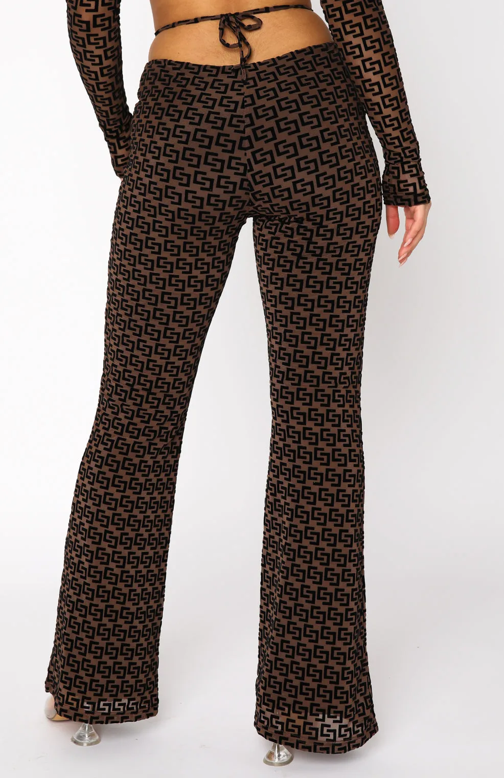 Can't Let Go Pants Chocolate sold by White Fox Boutique product image thumbnail 4