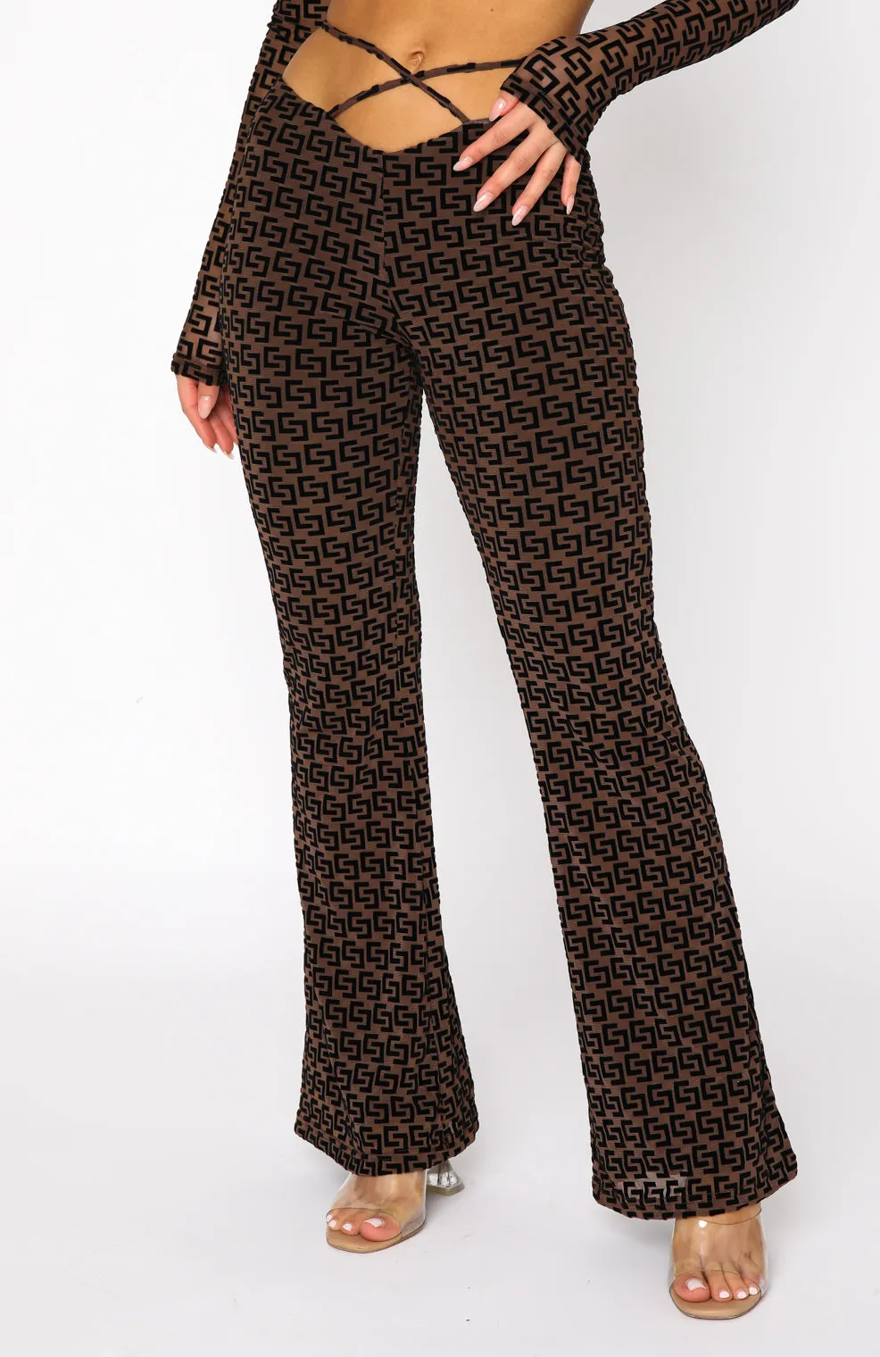 Can't Let Go Pants Chocolate sold by White Fox Boutique product image thumbnail 2