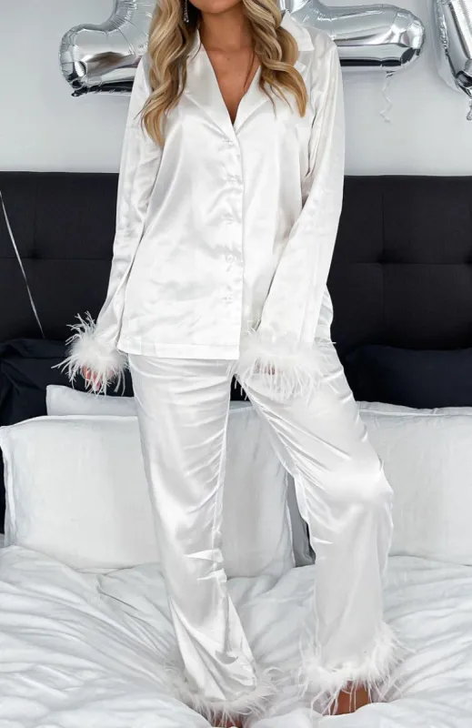 Beauty Sleep Long Sleeve Pyjama Set White sold by White Fox Boutique