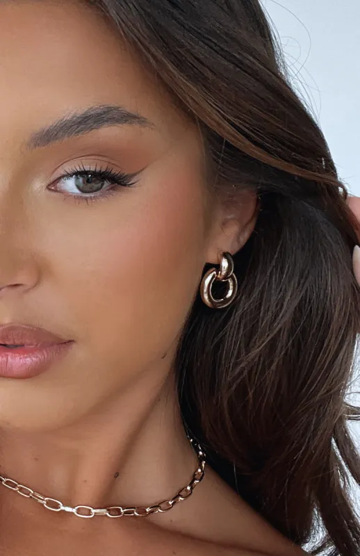 Jade Earrings Gold sold by White Fox Boutique