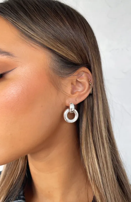 Jade Earrings Silver sold by White Fox Boutique