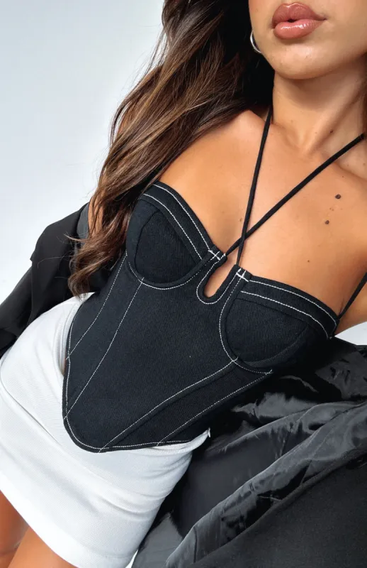 Since I Met You Bustier Black sold by White Fox Boutique