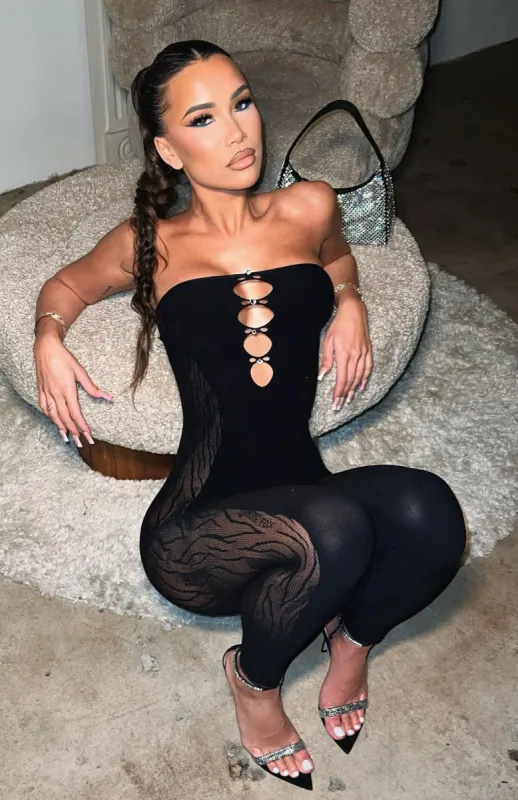 No Love Jumpsuit Black sold by White Fox Boutique