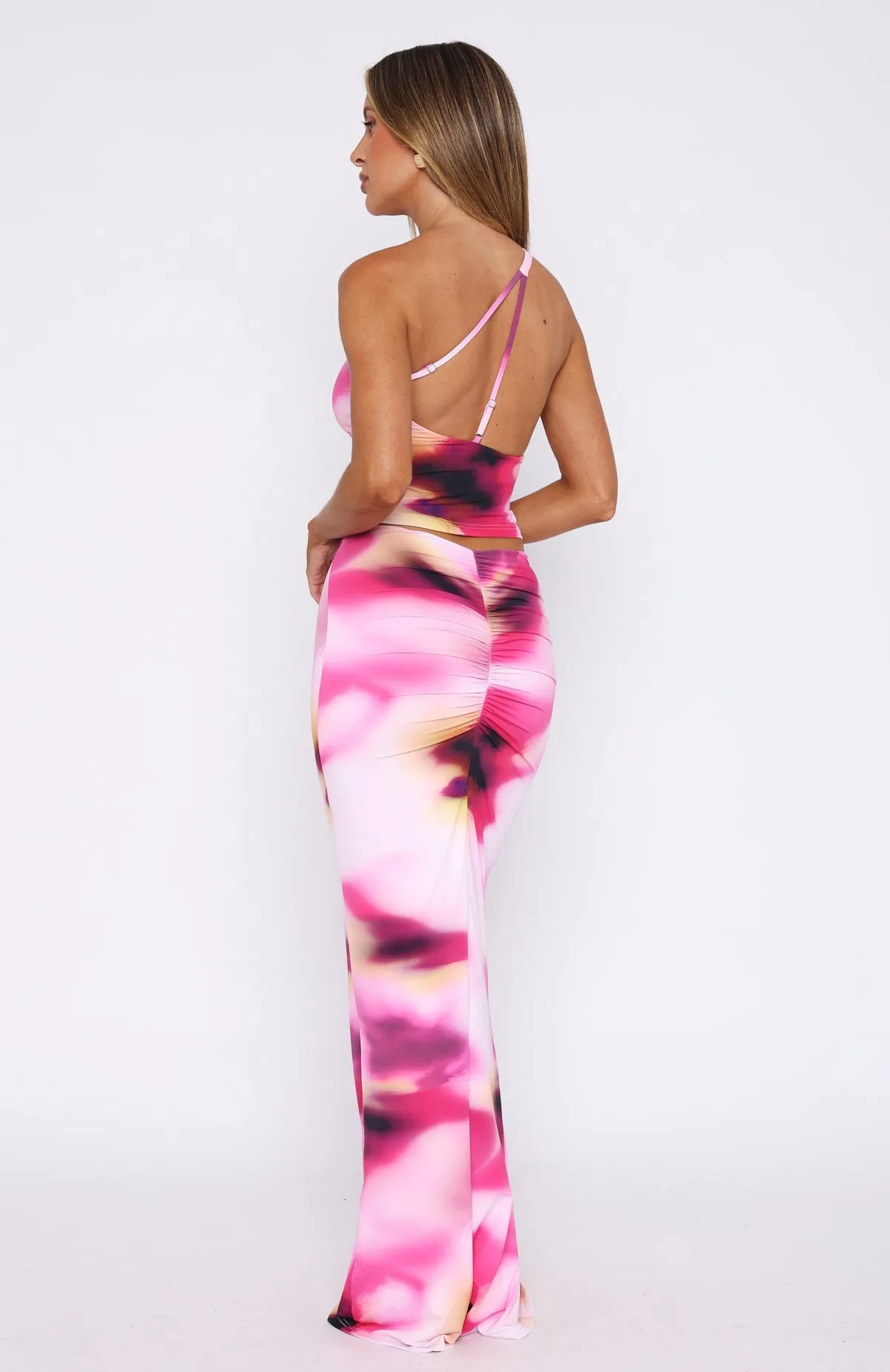 Ex Best Friend Maxi Skirt Fuchsia Flair sold by White Fox Boutique product image thumbnail 4