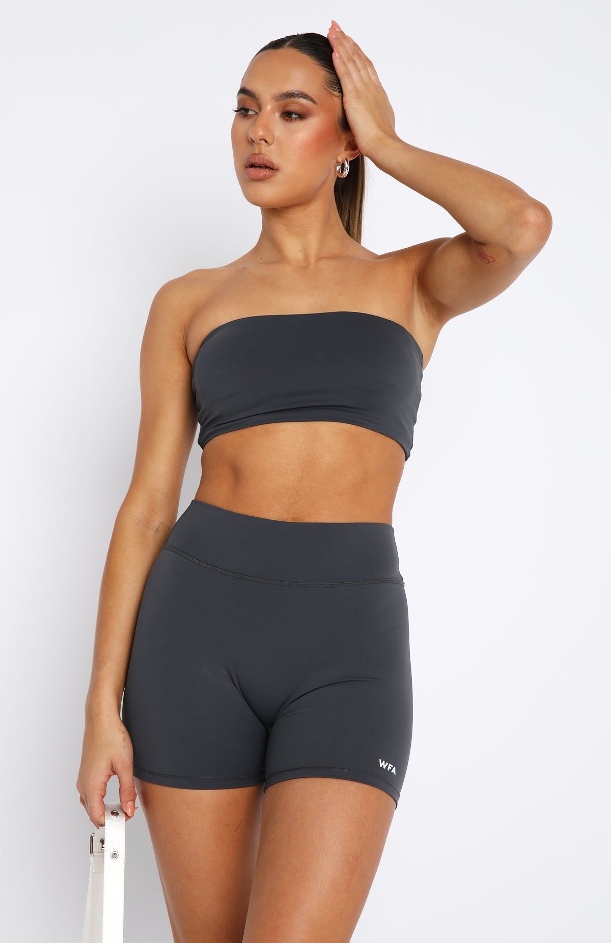 Big Flex Sports Bra Charcoal sold by White Fox Boutique product image thumbnail 2