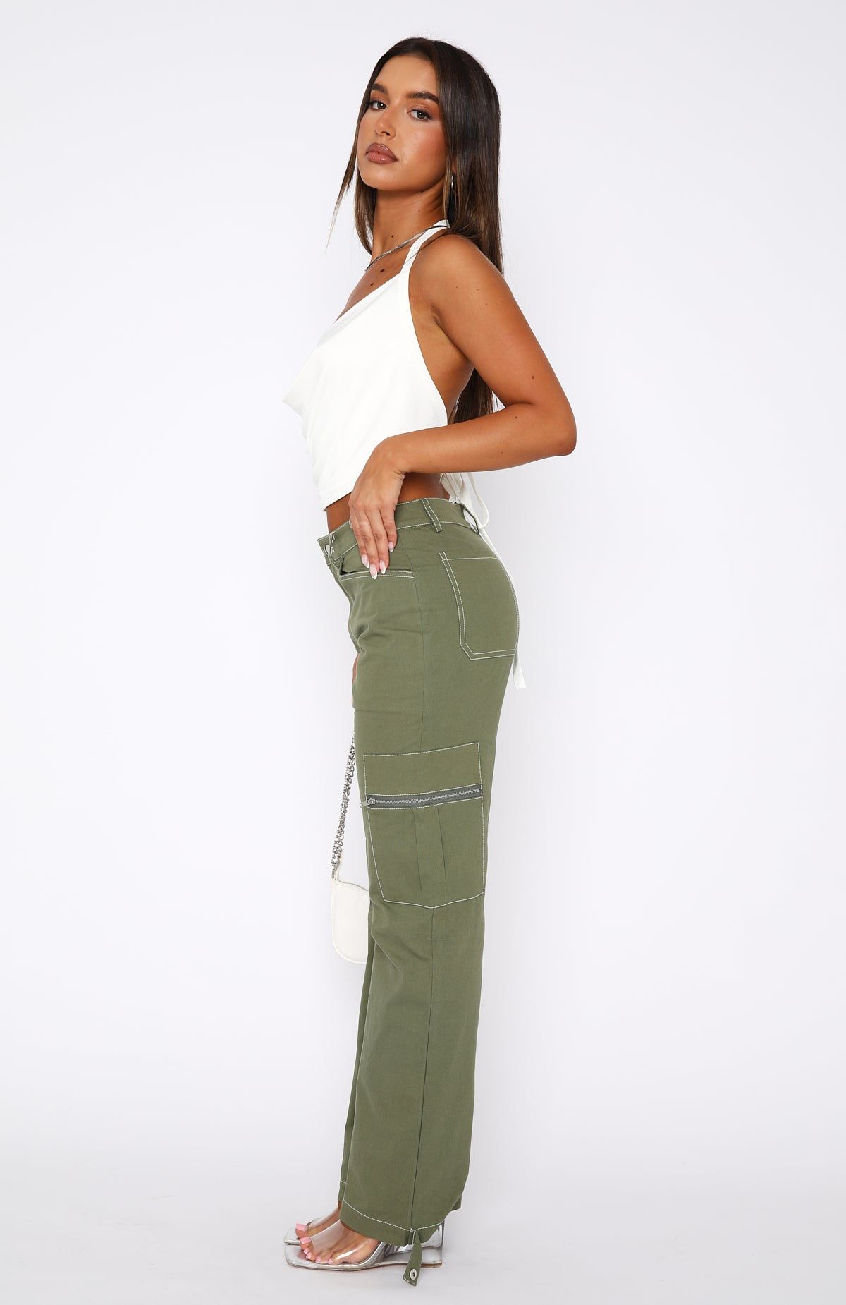 Is There Someone Else Pants Khaki sold by White Fox Boutique product image thumbnail 3
