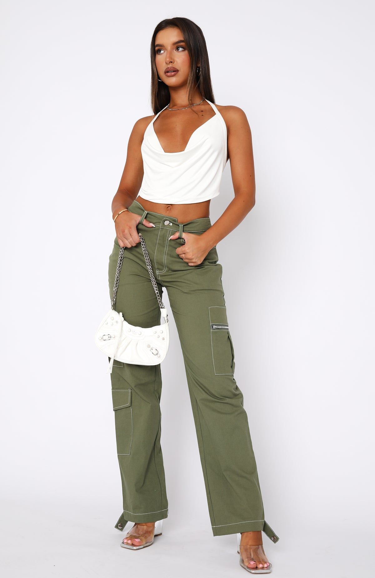 Is There Someone Else Pants Khaki sold by White Fox Boutique product image thumbnail 2