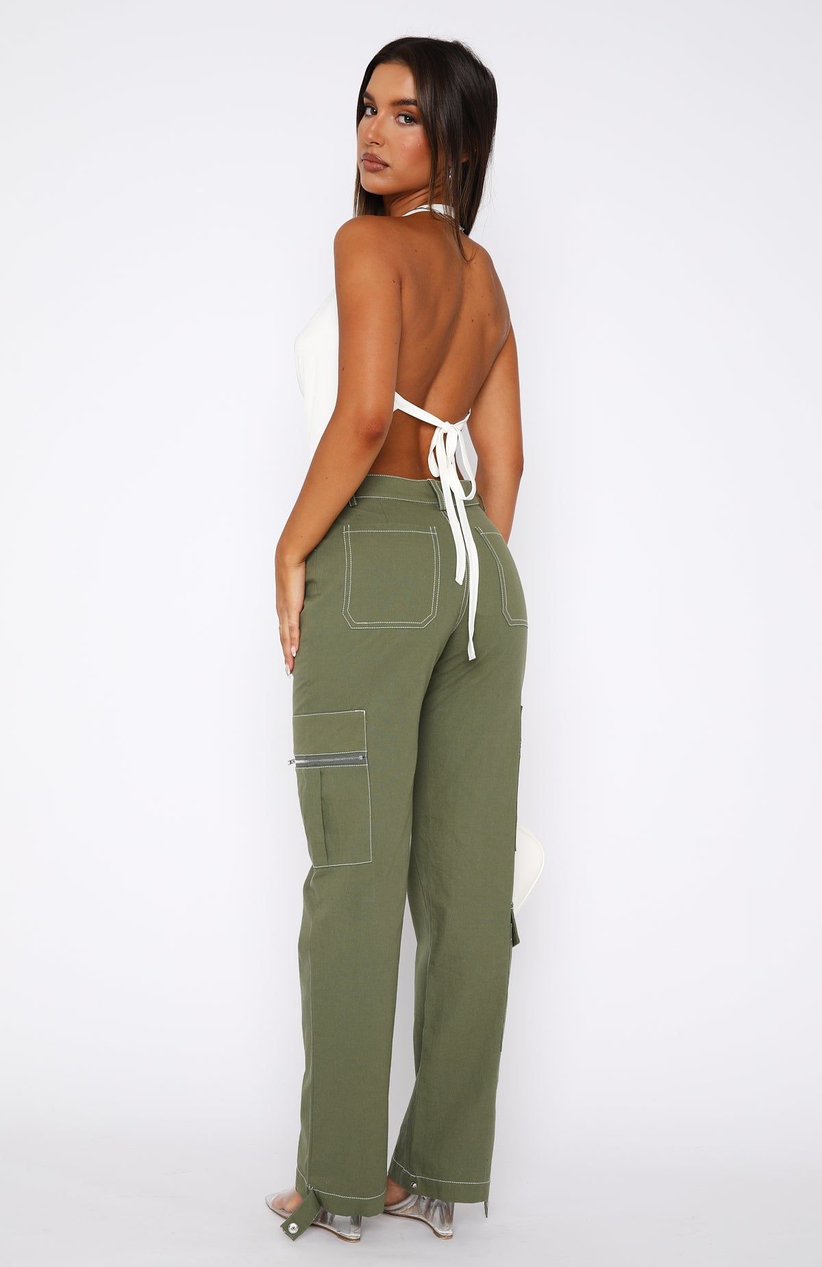 Is There Someone Else Pants Khaki sold by White Fox Boutique product image thumbnail 4