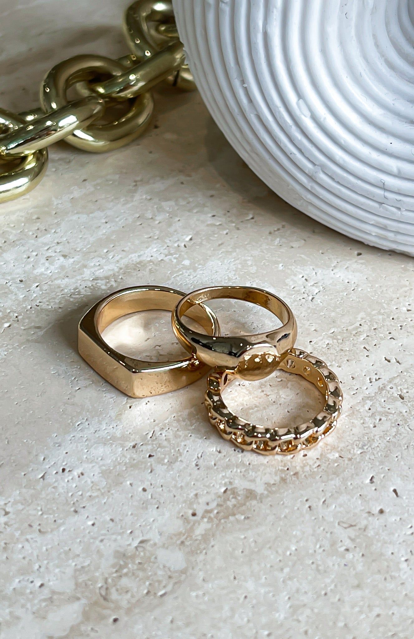 Tiara Ring Set Gold sold by White Fox Boutique product image thumbnail 2