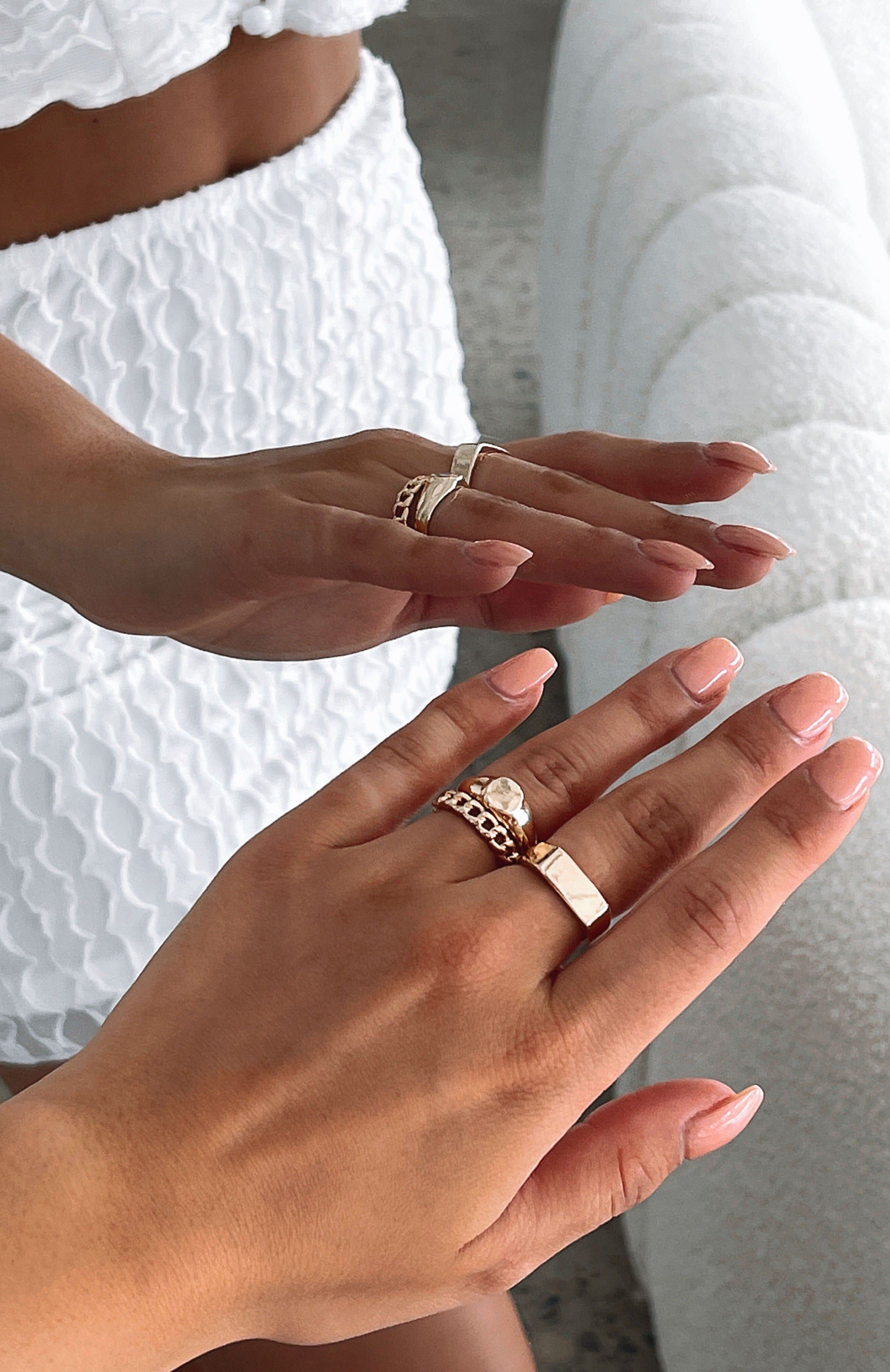 Tiara Ring Set Gold sold by White Fox Boutique