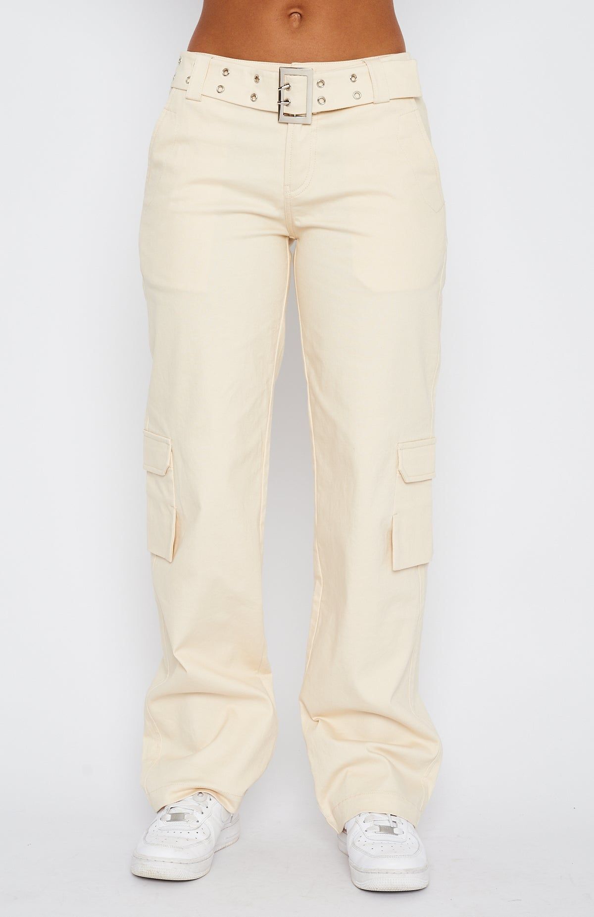 Good Days Ahead Low Rise Pants Beige sold by White Fox Boutique product image thumbnail 3