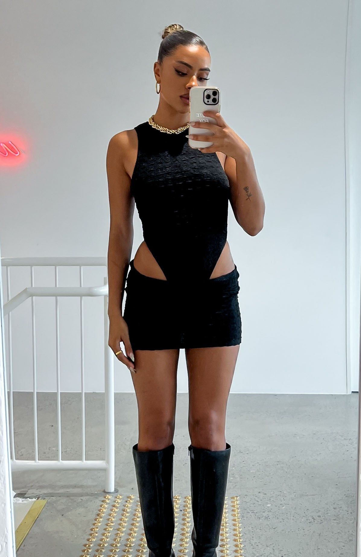 We Can't Stop Mini Skirt Black sold by White Fox Boutique product image thumbnail 6