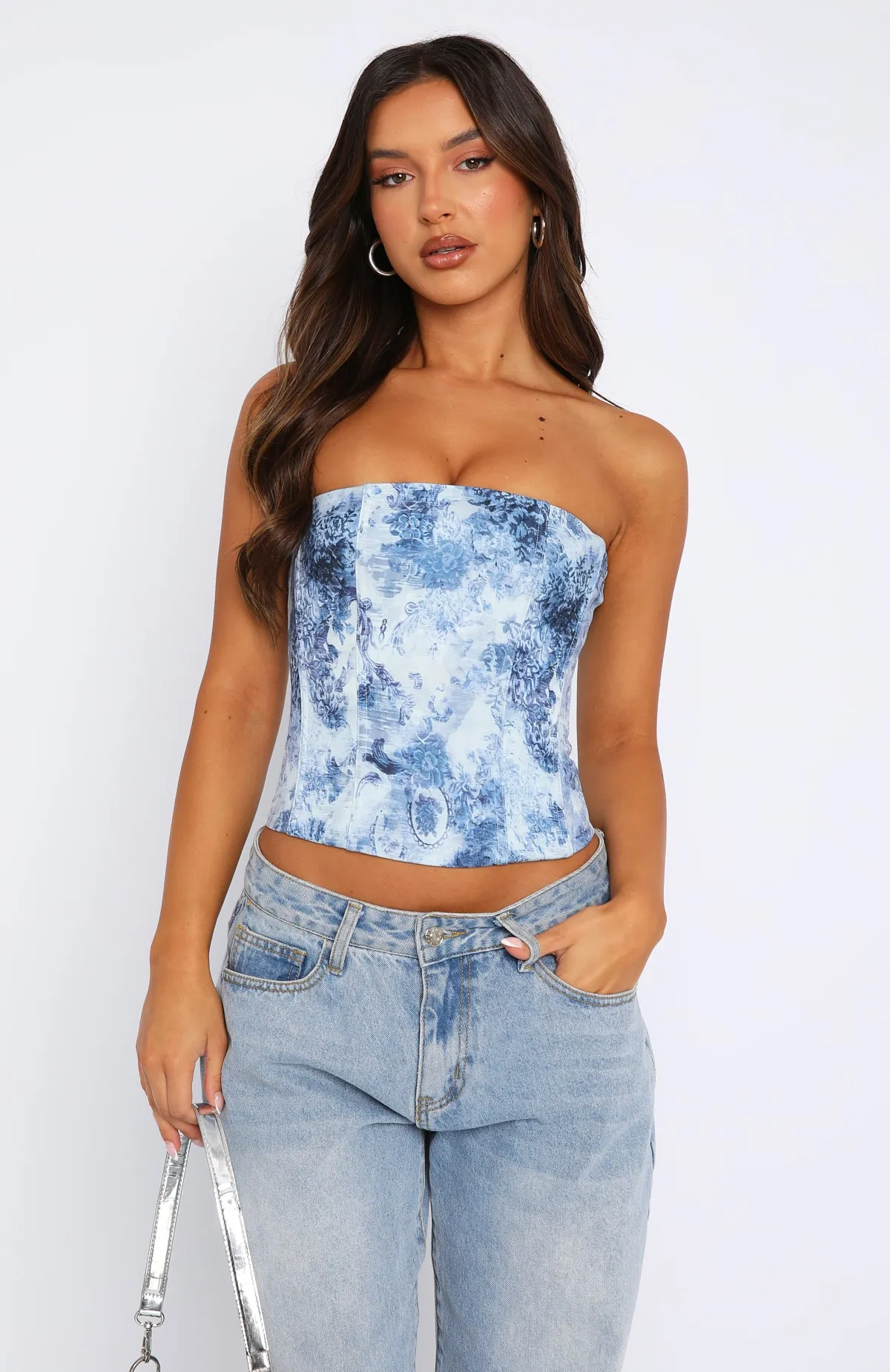 All The Small Things Bustier Lapis Blue sold by White Fox Boutique product image thumbnail 2