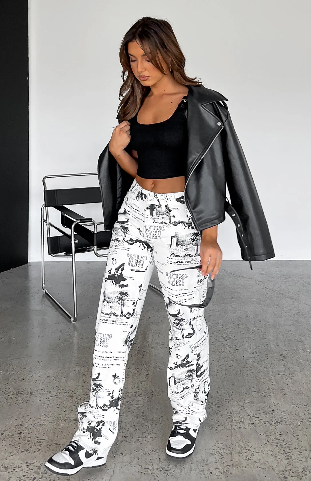 Your Choice Printed Pants White sold by White Fox Boutique