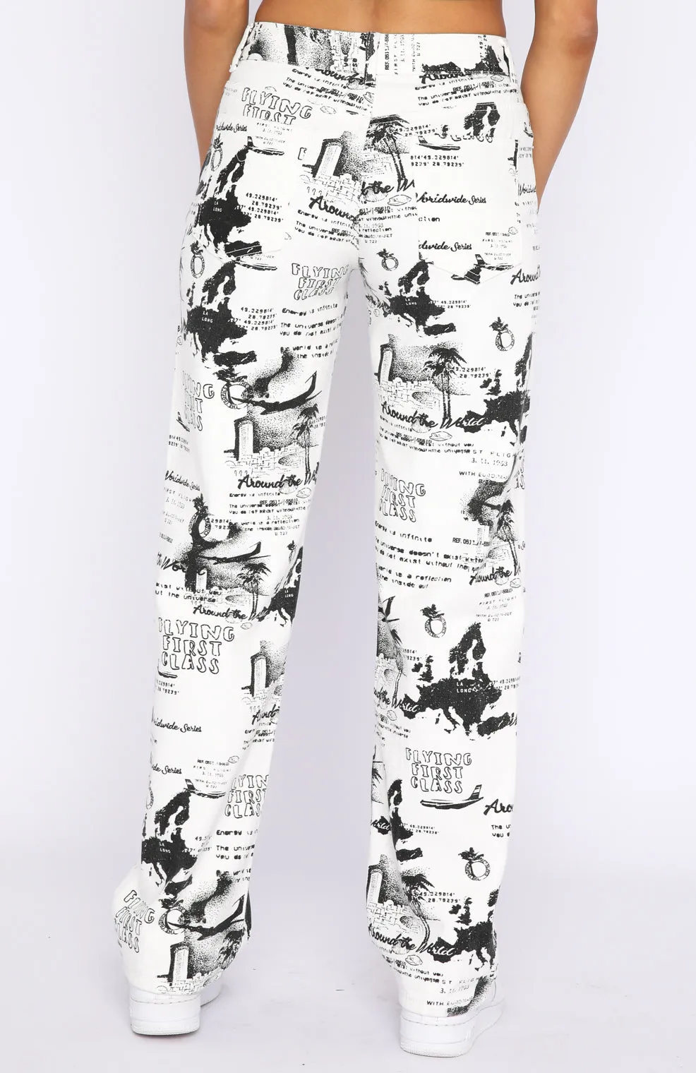 Your Choice Printed Pants White sold by White Fox Boutique product image thumbnail 4