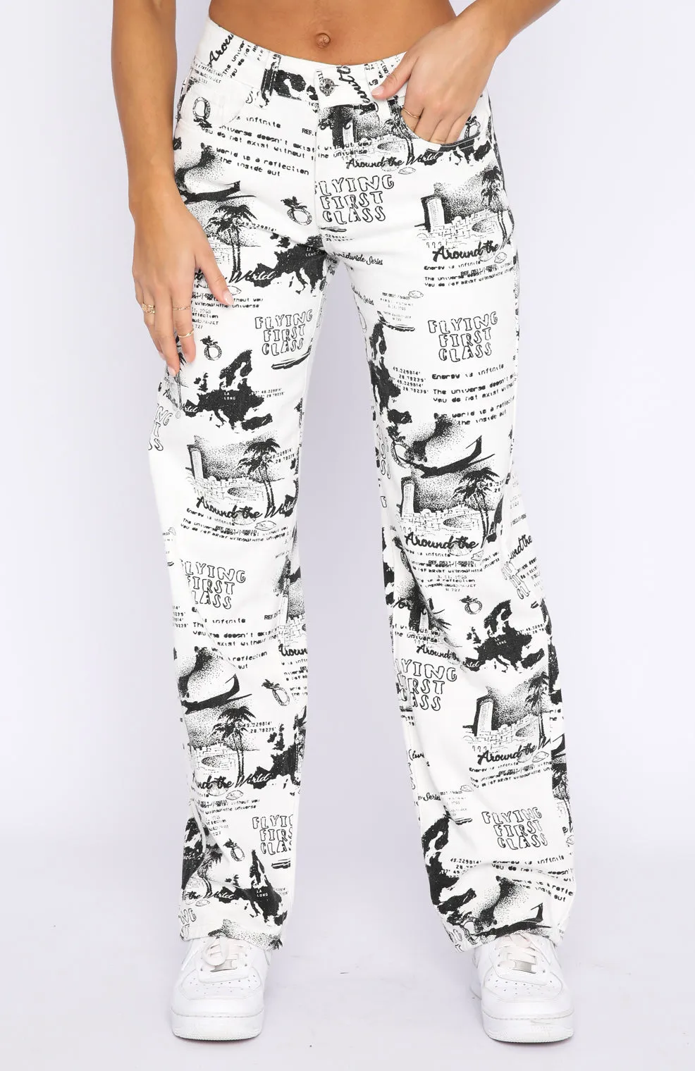Your Choice Printed Pants White sold by White Fox Boutique product image thumbnail 2