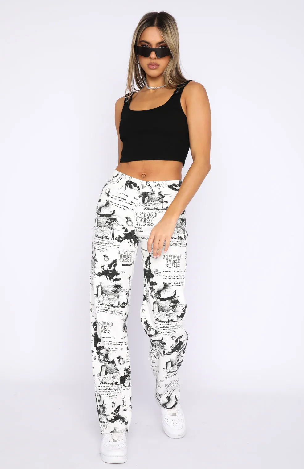 Your Choice Printed Pants White sold by White Fox Boutique product image thumbnail 5