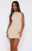 Let's Stay Up Mini Dress Cream sold by White Fox Boutique