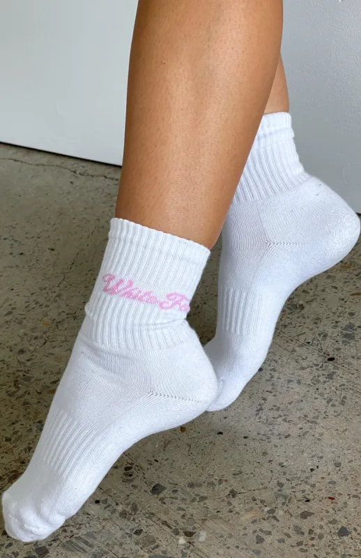 Season 7 Socks White/Pink sold by White Fox Boutique