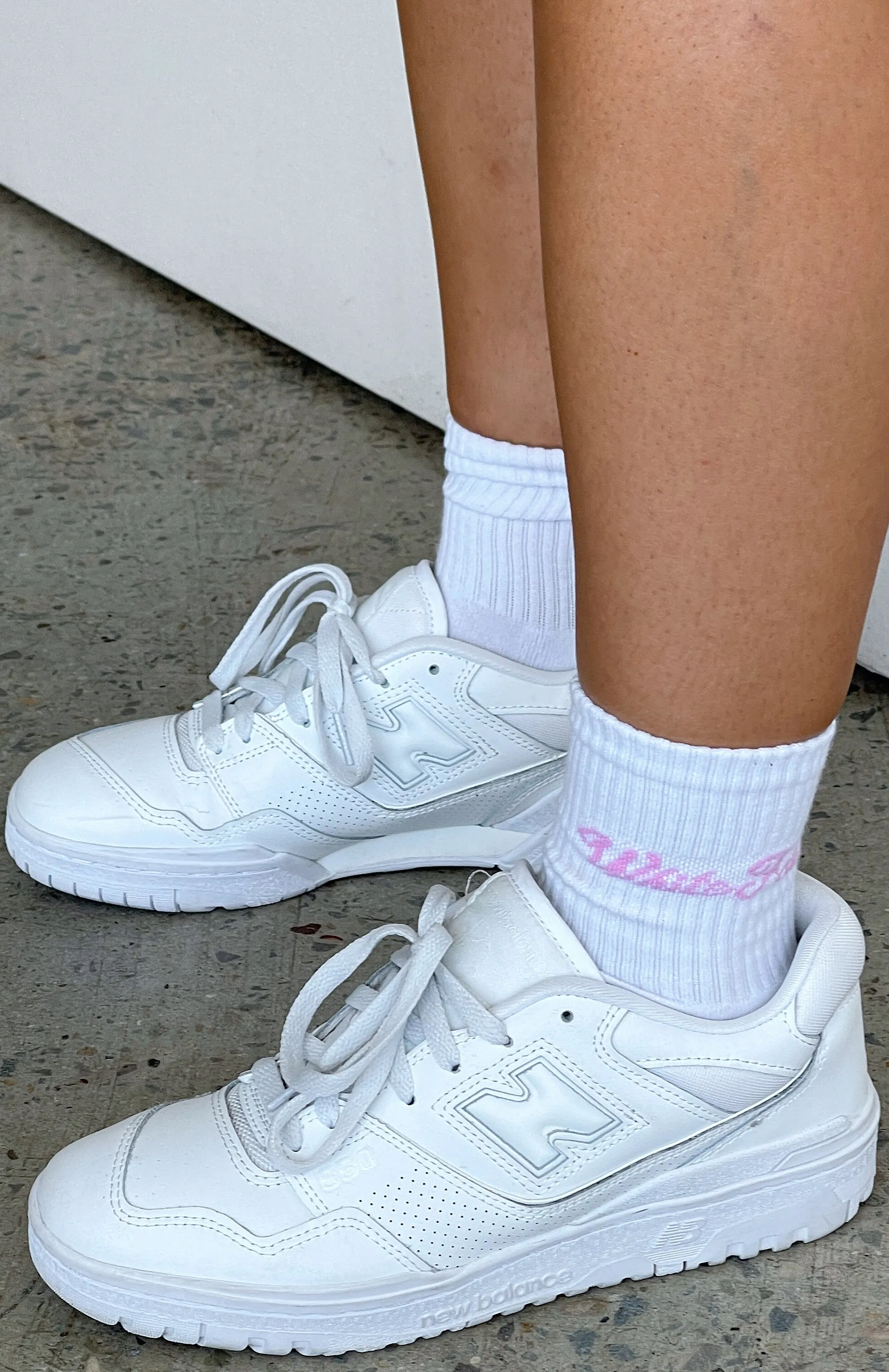 Season 7 Socks White/Pink sold by White Fox Boutique product image thumbnail 5