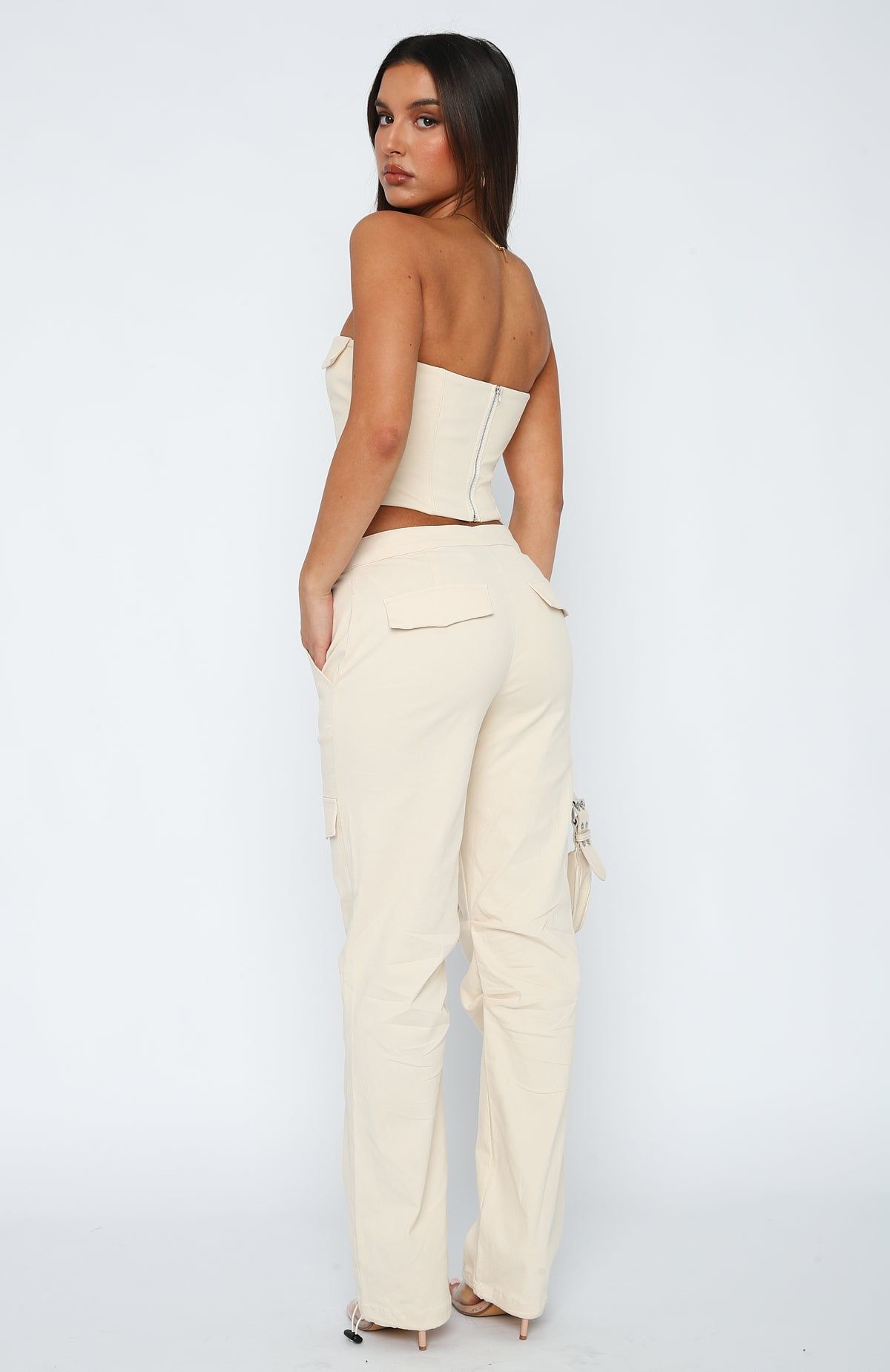 Living Easy Pants Cream sold by White Fox Boutique product image thumbnail 4