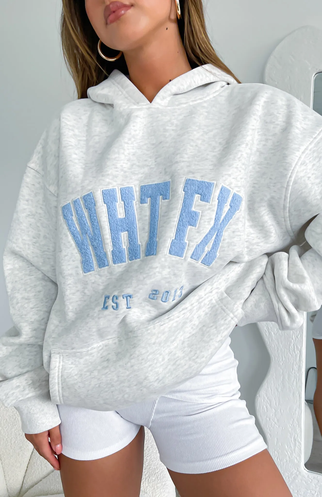 Give It Away Oversized Hoodie Grey Marle sold by White Fox Boutique