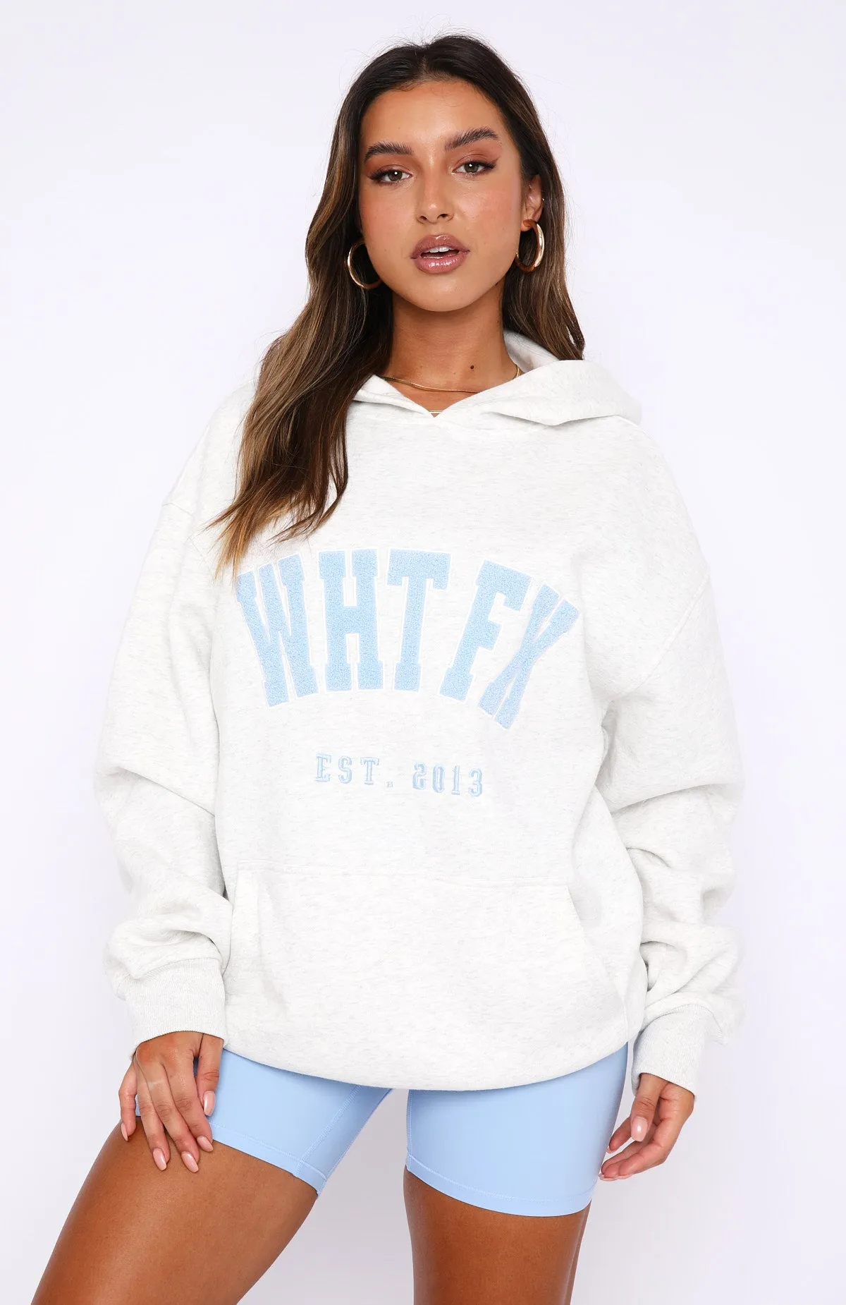 Give It Away Oversized Hoodie Grey Marle sold by White Fox Boutique product image thumbnail 2