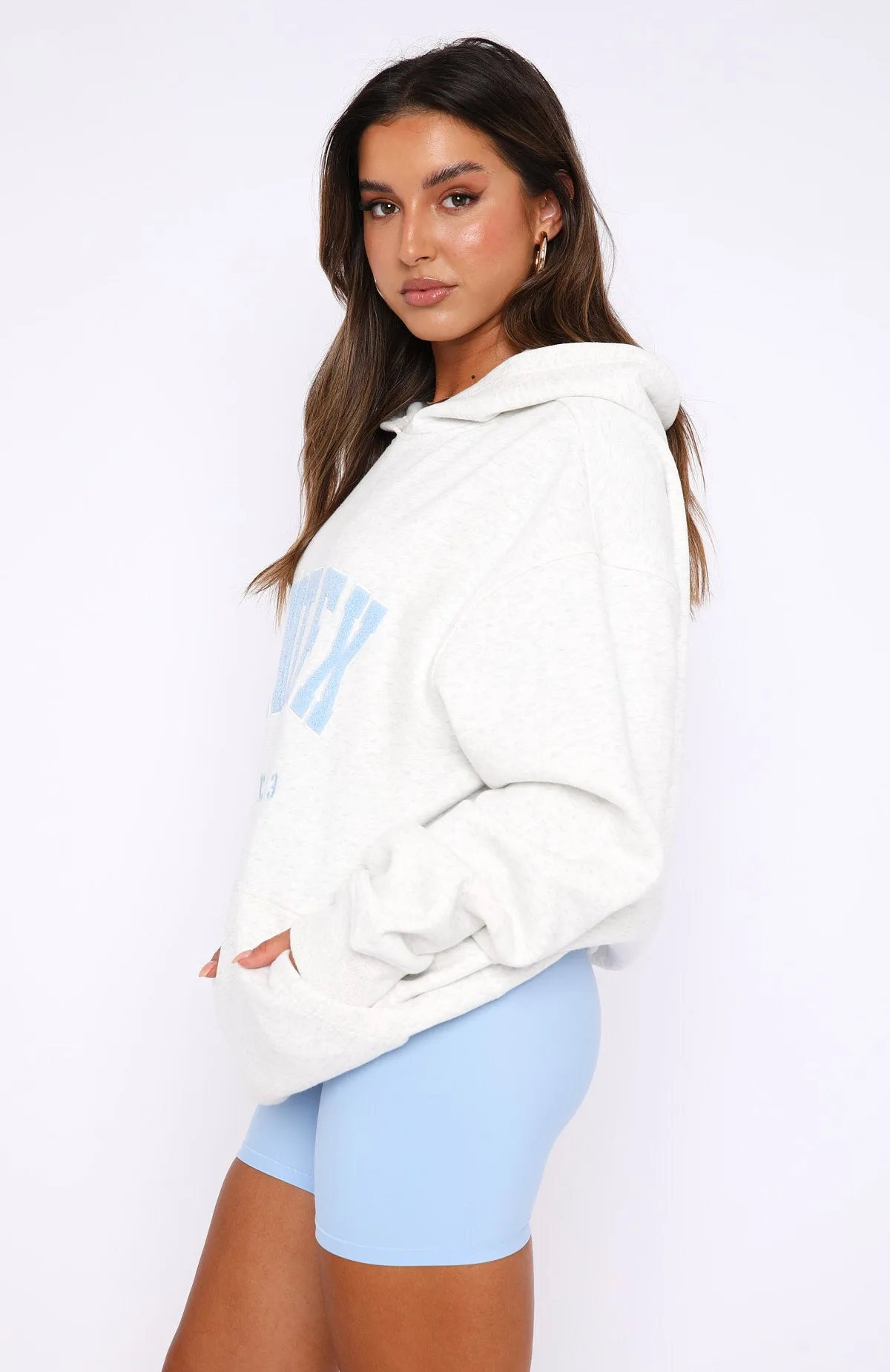 Give It Away Oversized Hoodie Grey Marle sold by White Fox Boutique product image thumbnail 3