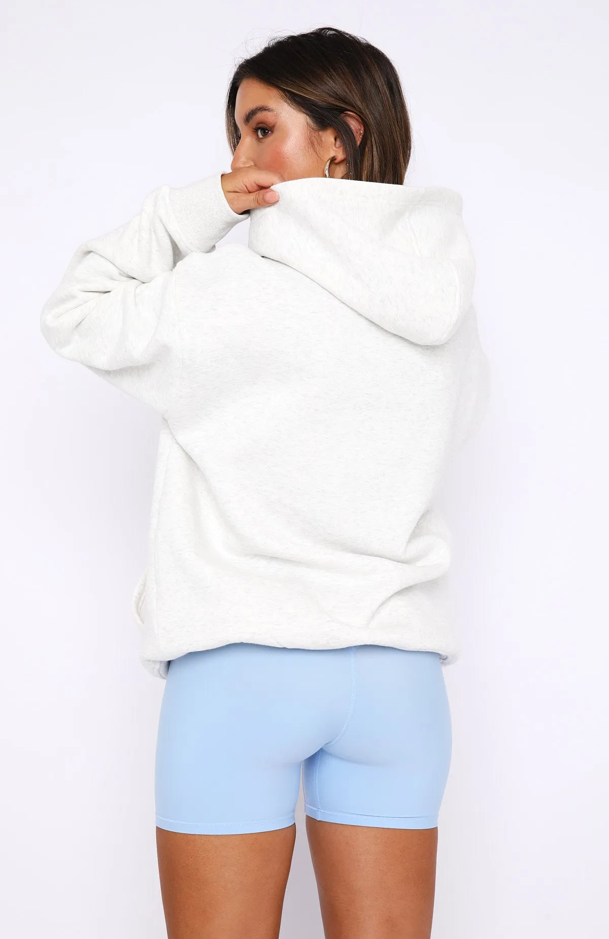Give It Away Oversized Hoodie Grey Marle sold by White Fox Boutique product image thumbnail 4