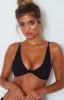 Hacienda Bikini Top Black Rib sold by White Fox Boutique