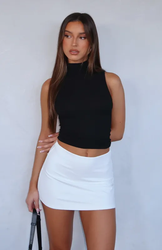 Over And Over Again Mini Skirt Off White sold by White Fox Boutique