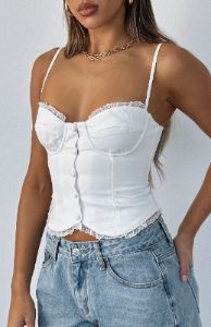 Taking It Slow Bustier White sold by White Fox Boutique