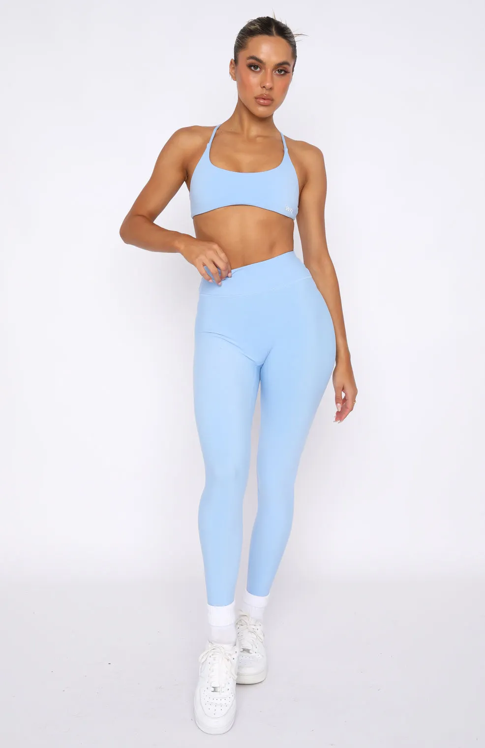 She's Healthy Sports Crop Sky Blue sold by White Fox Boutique product image thumbnail 5