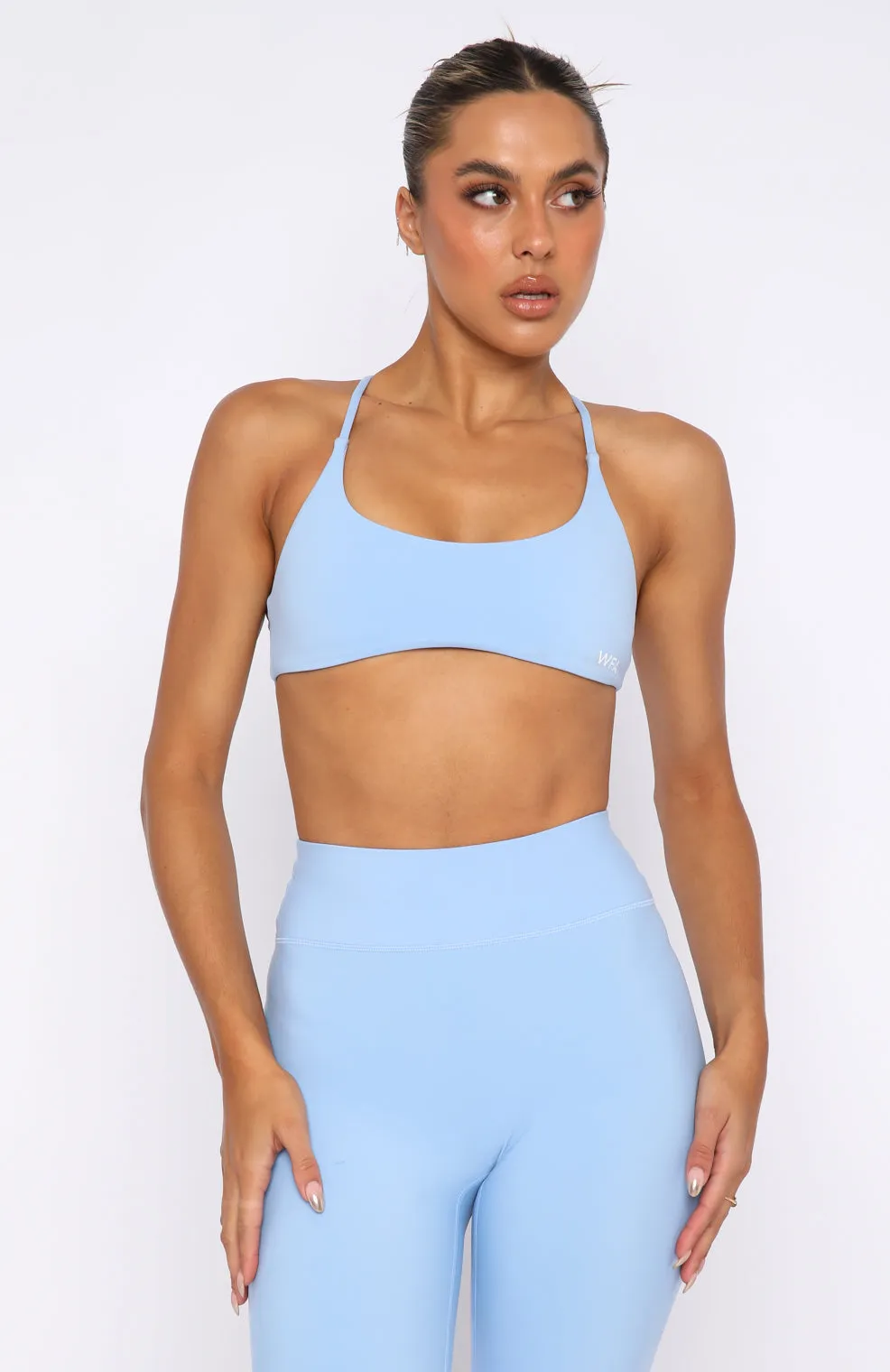 She's Healthy Sports Crop Sky Blue sold by White Fox Boutique product image thumbnail 2