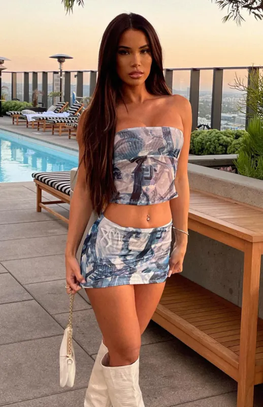 Addicted To You Mini Skirt Ultramarine sold by White Fox Boutique