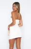 Tunnel Vision Corset Mini Dress White sold by White Fox Boutique