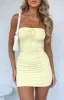 Let's Be Honest Mini Dress Butter sold by White Fox Boutique