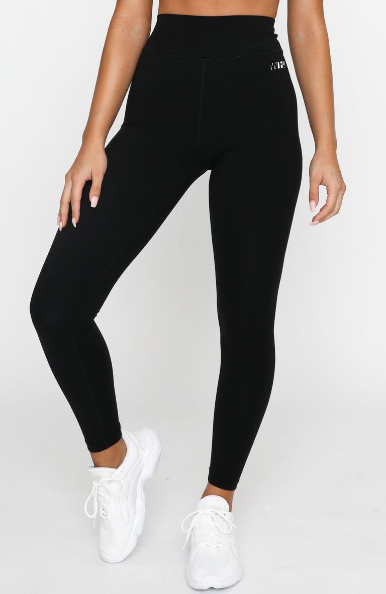 High Waisted Core Training Leggings Black sold by White Fox Boutique product image thumbnail 2