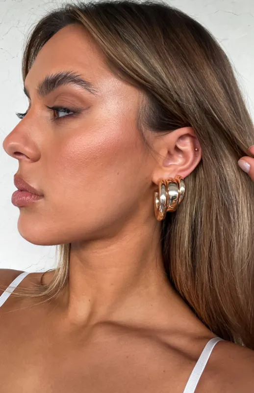 Tully Hoop Earring Set Gold sold by White Fox Boutique