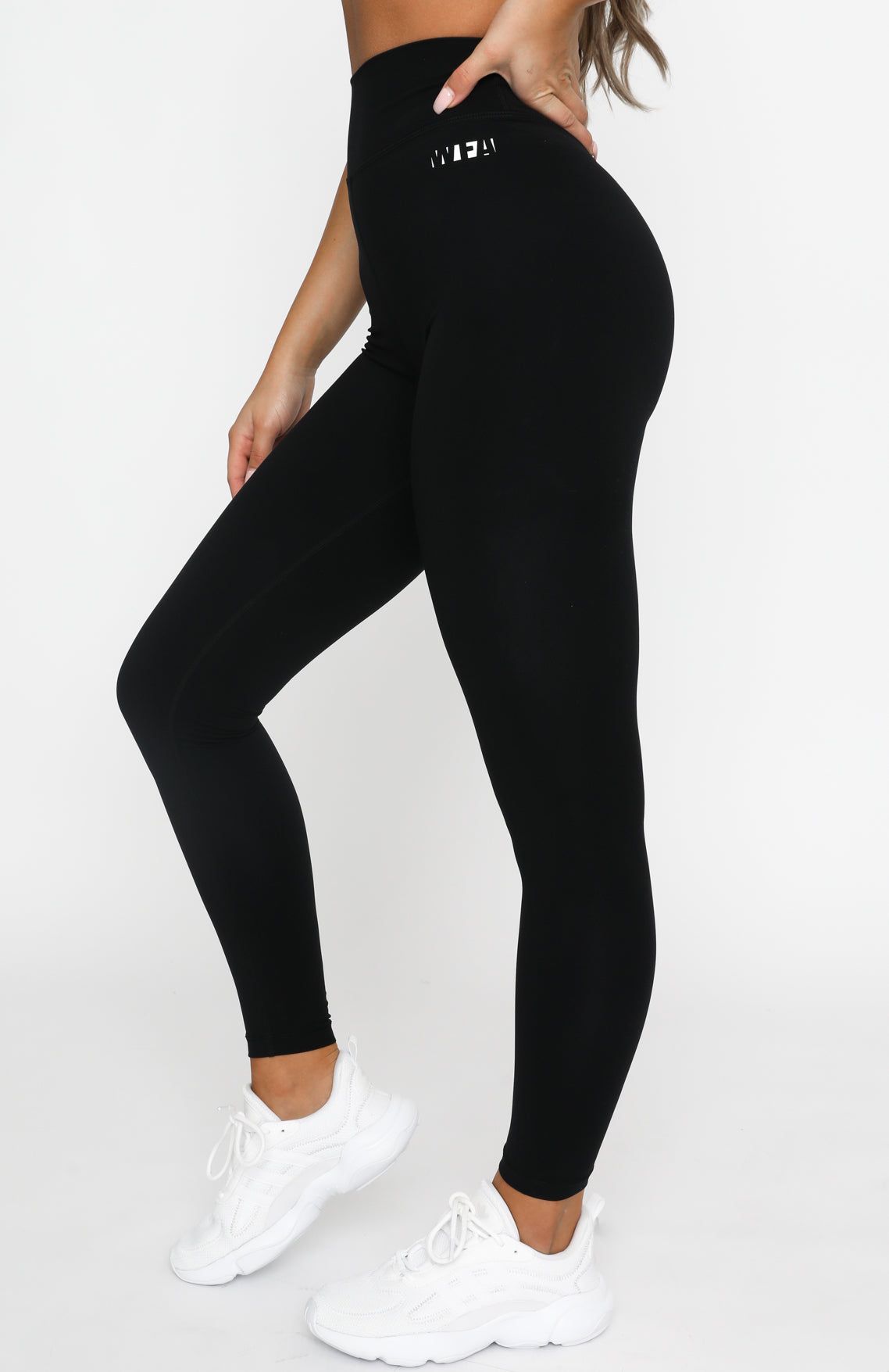 High Waisted Core Training Leggings Black sold by White Fox Boutique product image thumbnail 3