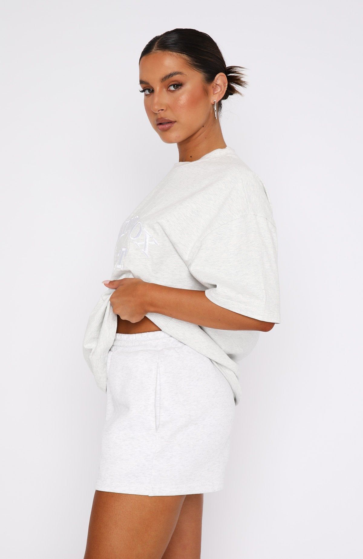 Sports Edition Oversized Tee Grey Marle sold by White Fox Boutique product image thumbnail 3