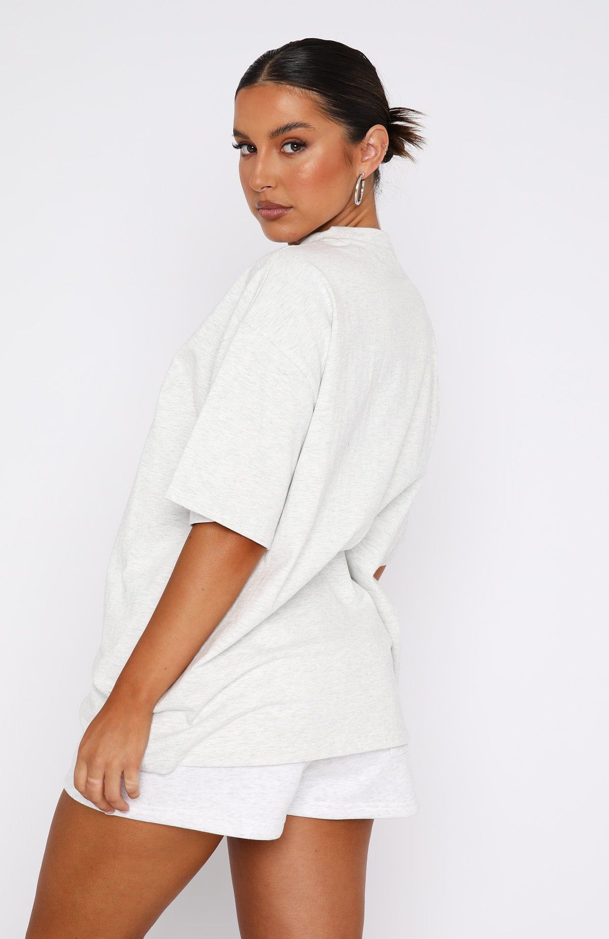 Sports Edition Oversized Tee Grey Marle sold by White Fox Boutique product image thumbnail 4