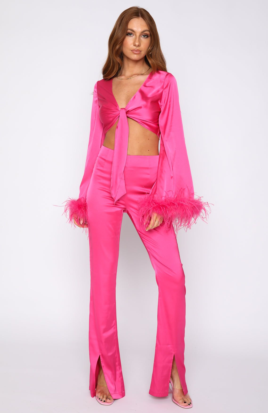Don't Get It Twisted Pants Hot Pink sold by White Fox Boutique product image thumbnail 5