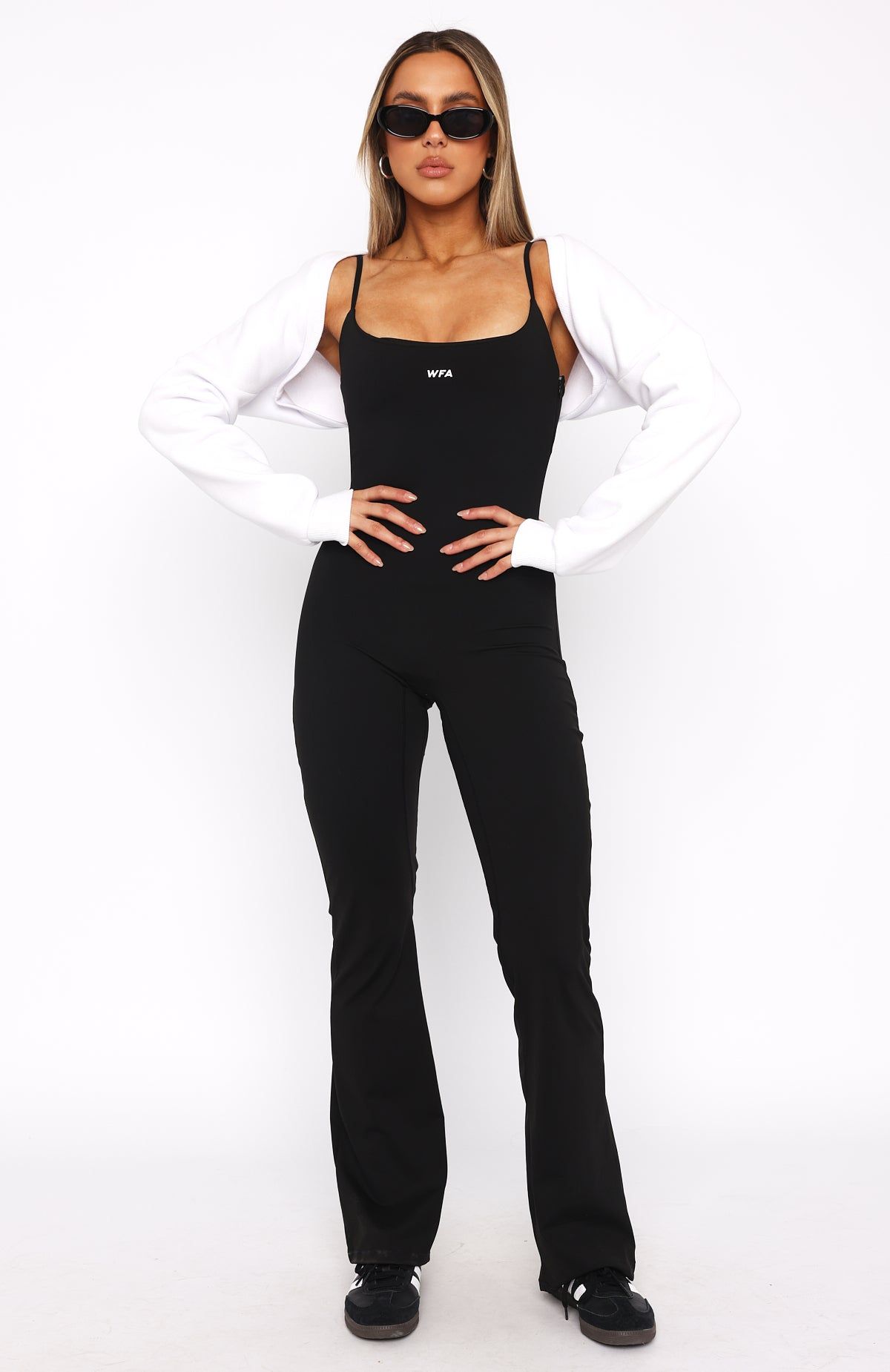 Walk It Talk It Jumpsuit Black sold by White Fox Boutique product image thumbnail 2