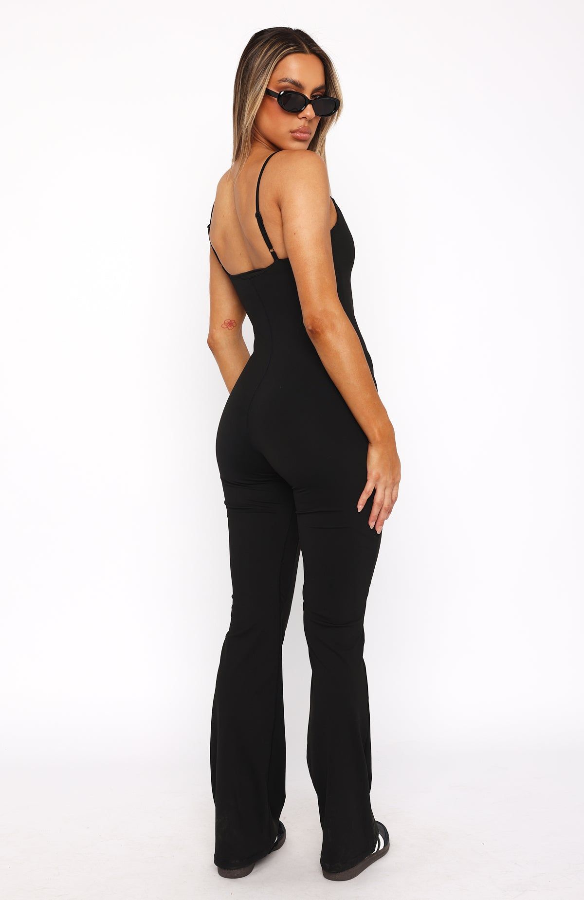 Walk It Talk It Jumpsuit Black sold by White Fox Boutique product image thumbnail 5