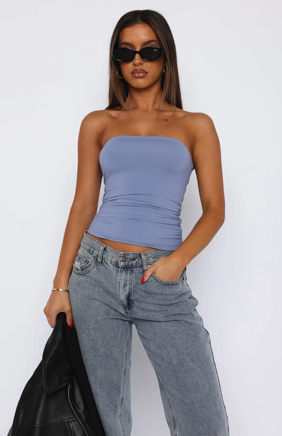 Always Beside You Top Steel sold by White Fox Boutique product image thumbnail 2