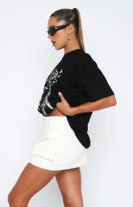 Style Staple Cargo Mini Skirt Off White sold by White Fox Boutique
