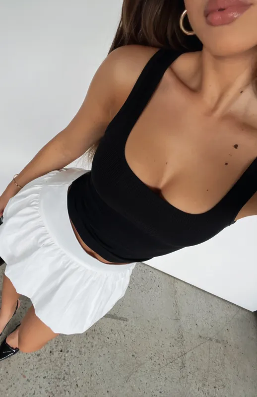 Sweet Lips Bubble Mini Skirt White sold by White Fox Boutique