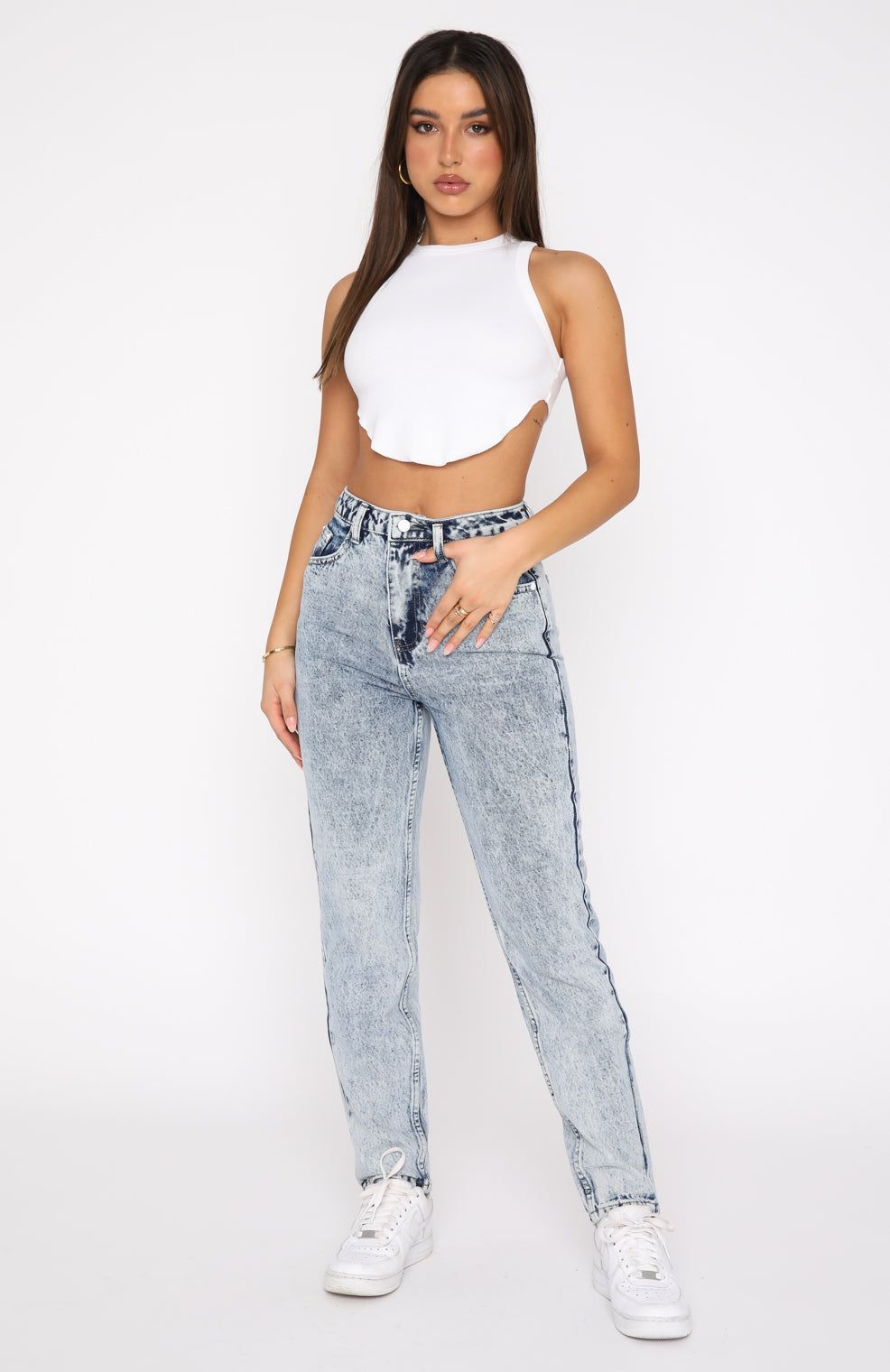 Rock Your Body Boyfriend Jeans Mid Blue sold by White Fox Boutique product image thumbnail 5